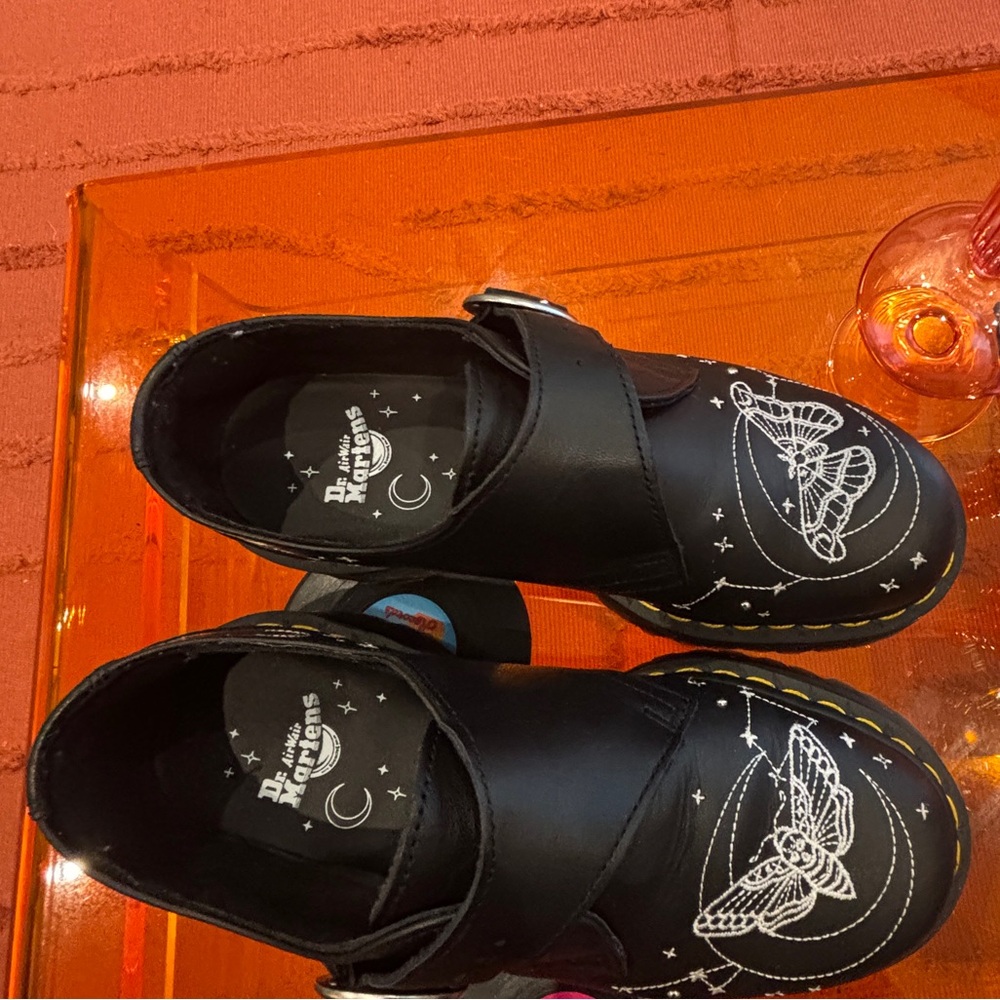 Dr. Martens Black Mules with White Star Design - Picture 6 of 6